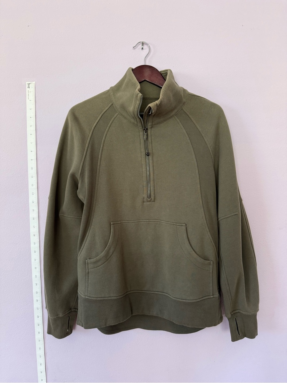 lululemon athletica Olive Green Women's Half-Zip Pullover Jacket